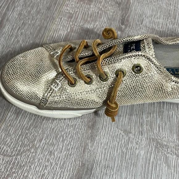 Sperry Top Sider Seacoast Metallic Python Embossed Sneaker 9 - Picture 16 of 16